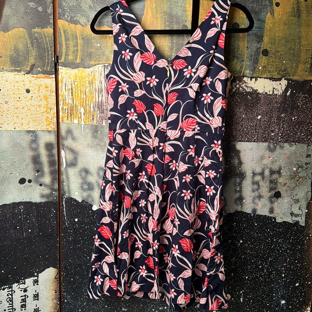 Draper James Navy and Red Floral Dress - Picture 2 of 5